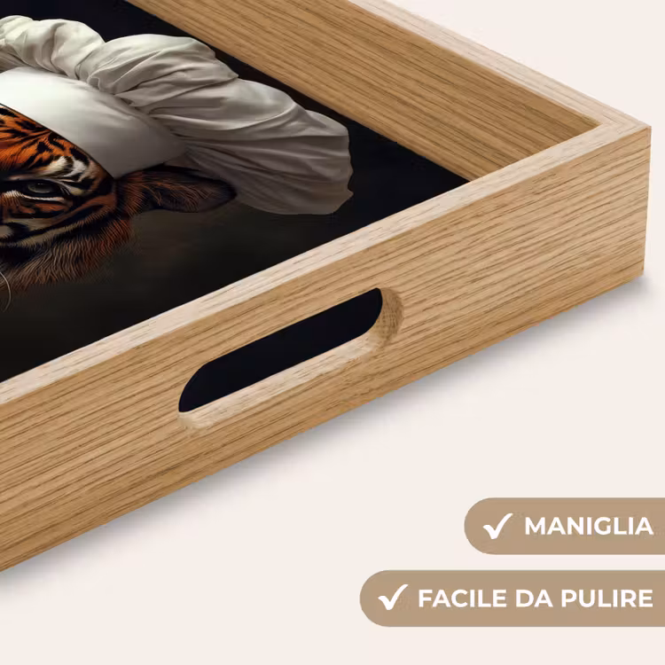 Vassoio - Tiger - Abbigliamento da cuoco - Marrone — 8