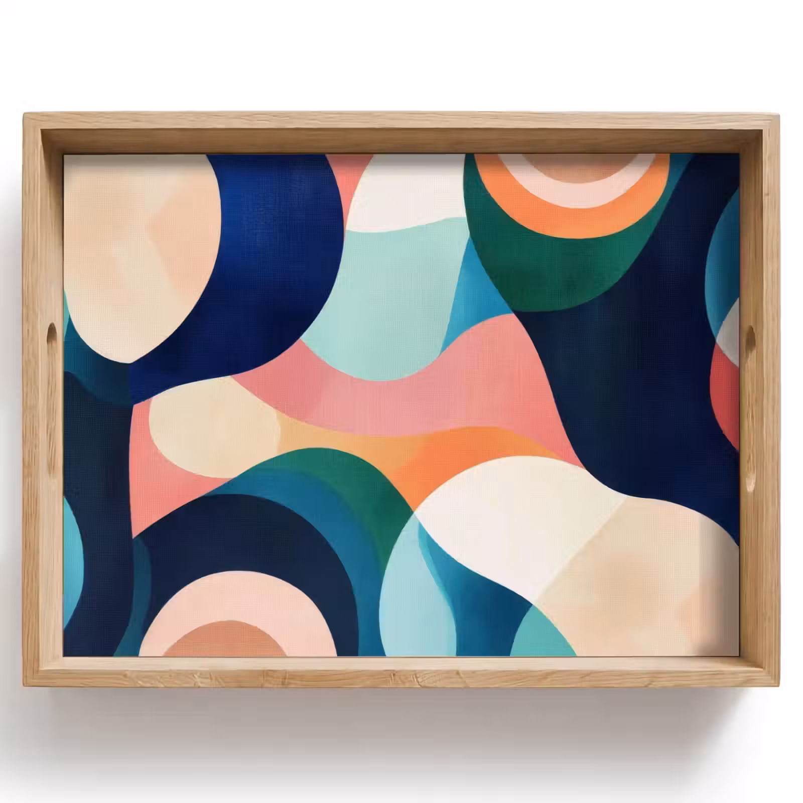 Vassoio - Astratto - Blu - Rosa — 1