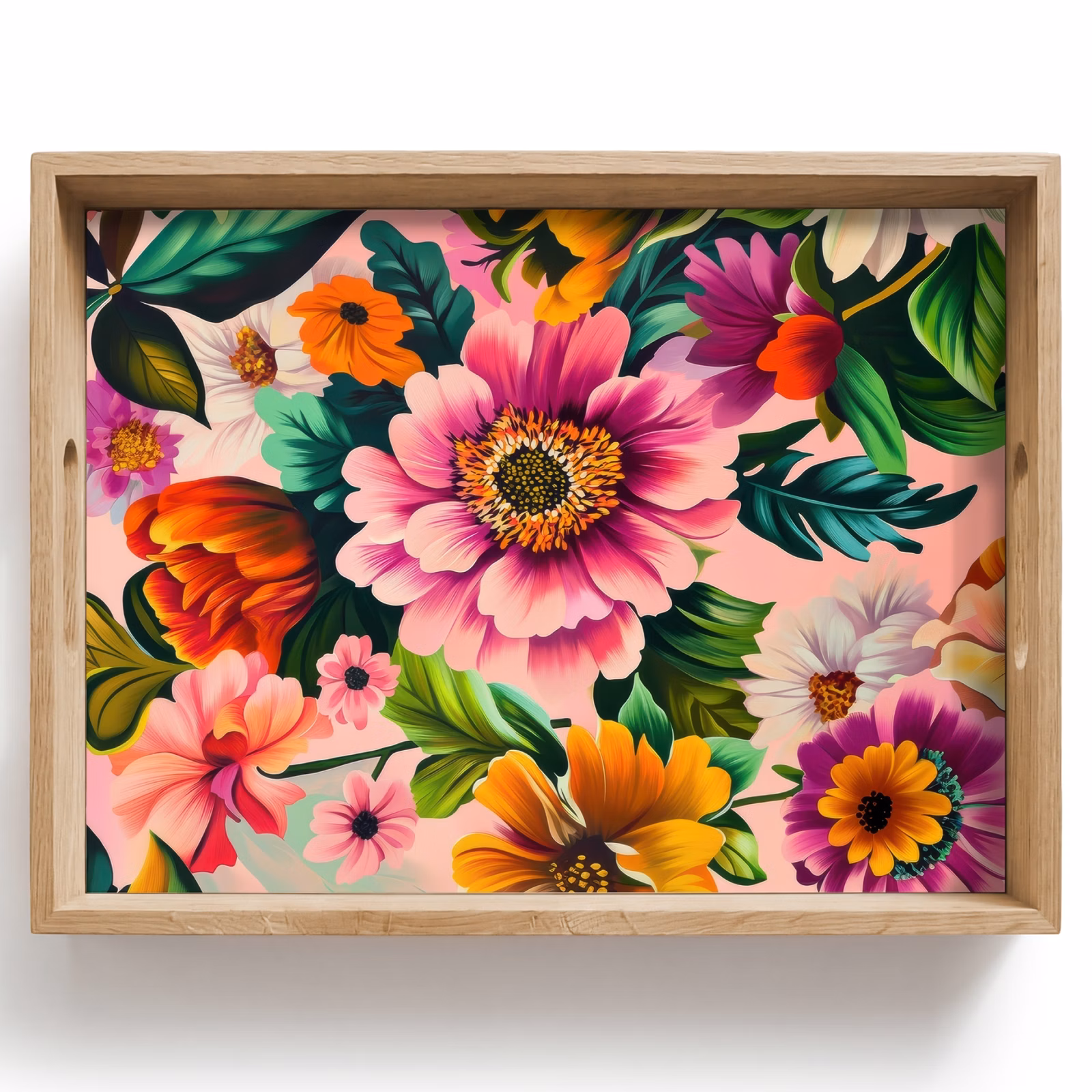 Vassoio - Fiori - Colorati - Rosa — 1