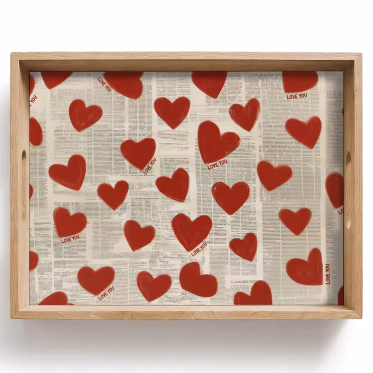 Vassoio - Cuori - Giornale - Loveyou — 1