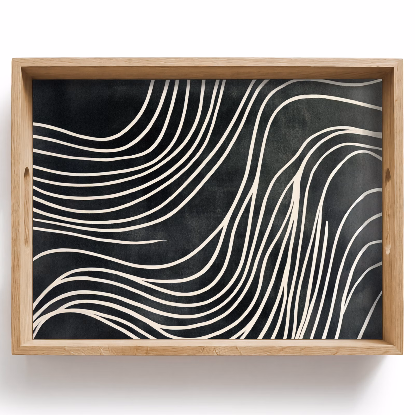 Vassoio - Linee - Motivo - Astratto - Bianco — 1