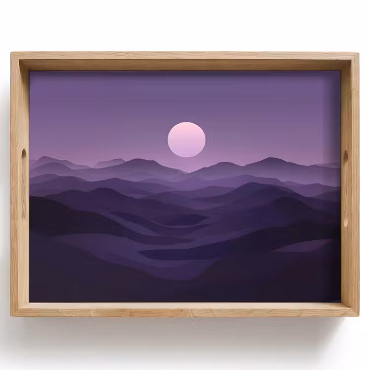 Vassoio - Colline - Viola - Nebbia - Sole — 1