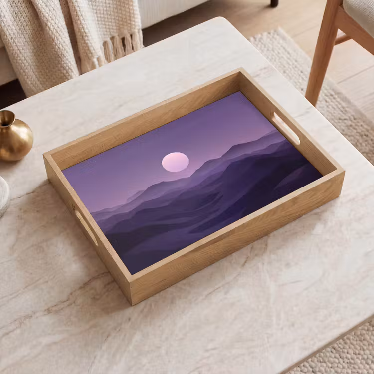 Vassoio - Colline - Viola - Nebbia - Sole — 2