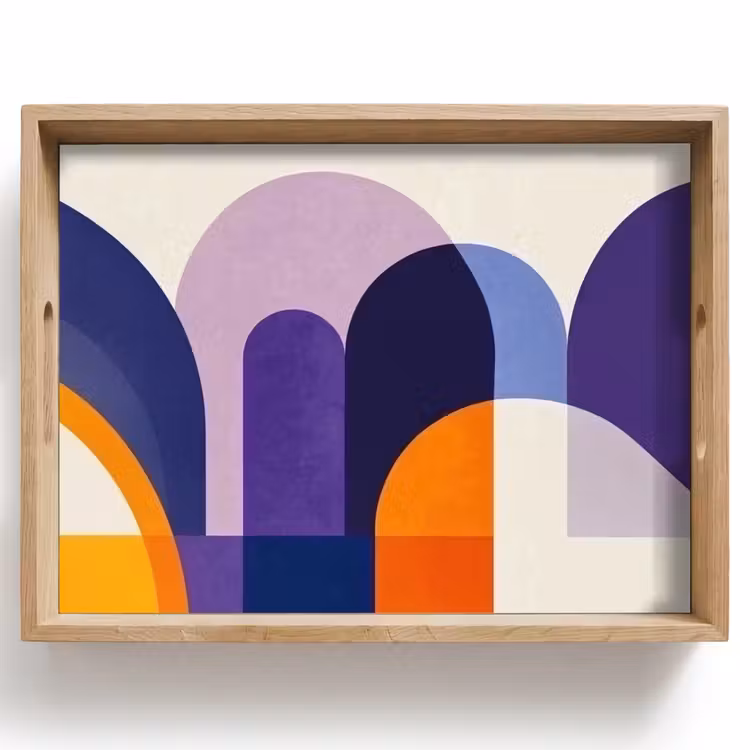 Vassoio - Forme - Astratto - Grafica - Arancione — 1
