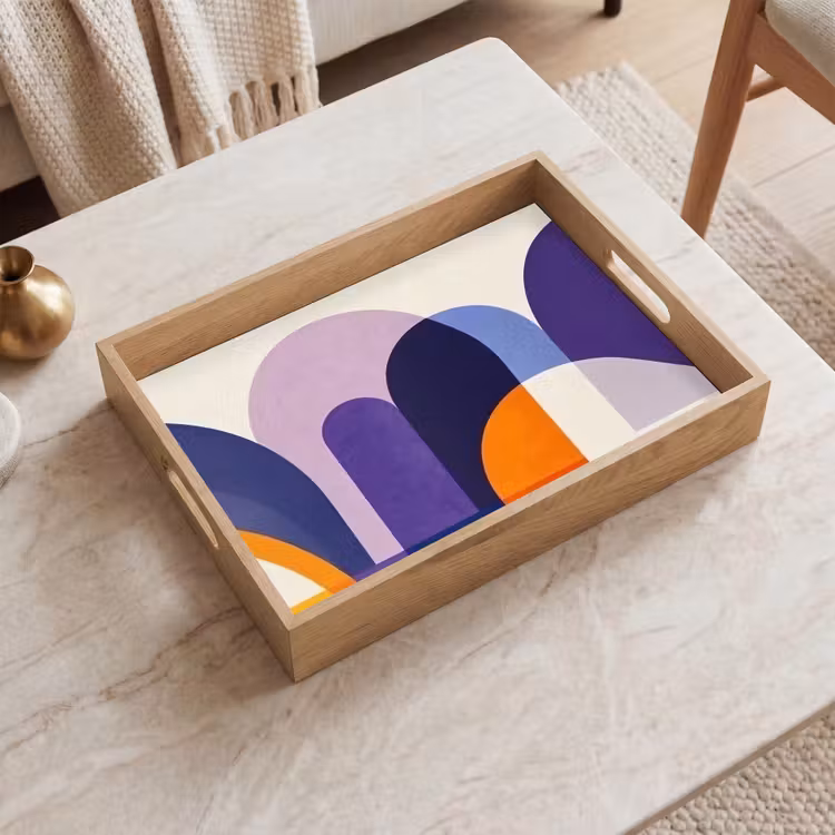 Vassoio - Forme - Astratto - Grafica - Arancione — 2