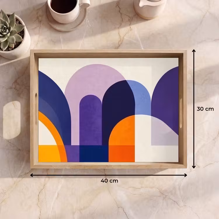 Vassoio - Forme - Astratto - Grafica - Arancione — 7