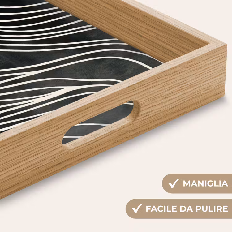 Vassoio - Linee - Motivo - Astratto - Bianco — 8