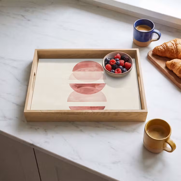 Vassoio - Minimalista - Cerchi - Rosa — 3