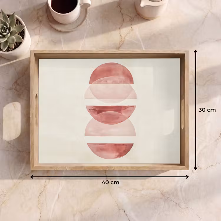 Vassoio - Minimalista - Cerchi - Rosa — 7