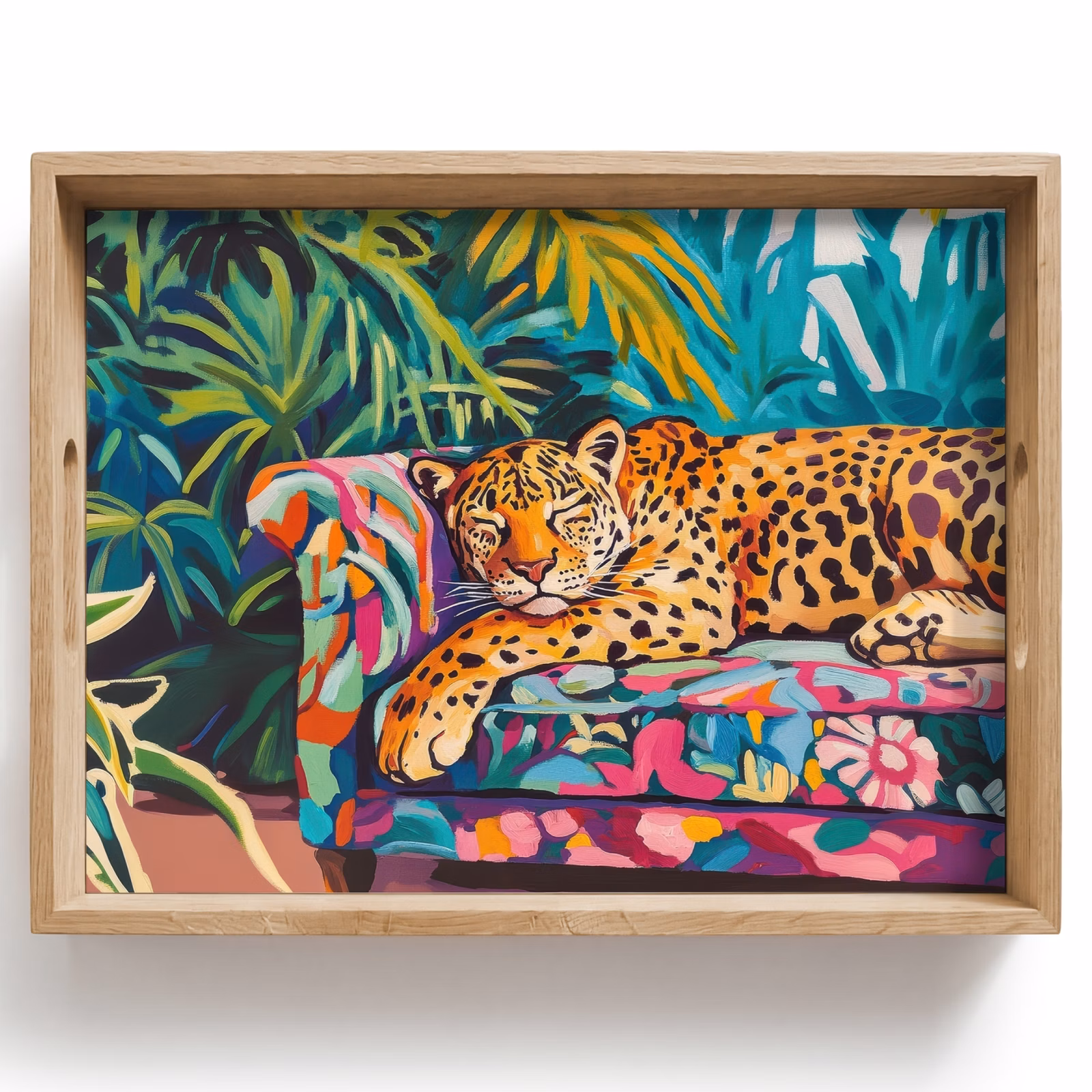 Vassoio - Leopardo - Colorato - Tropicale — 1
