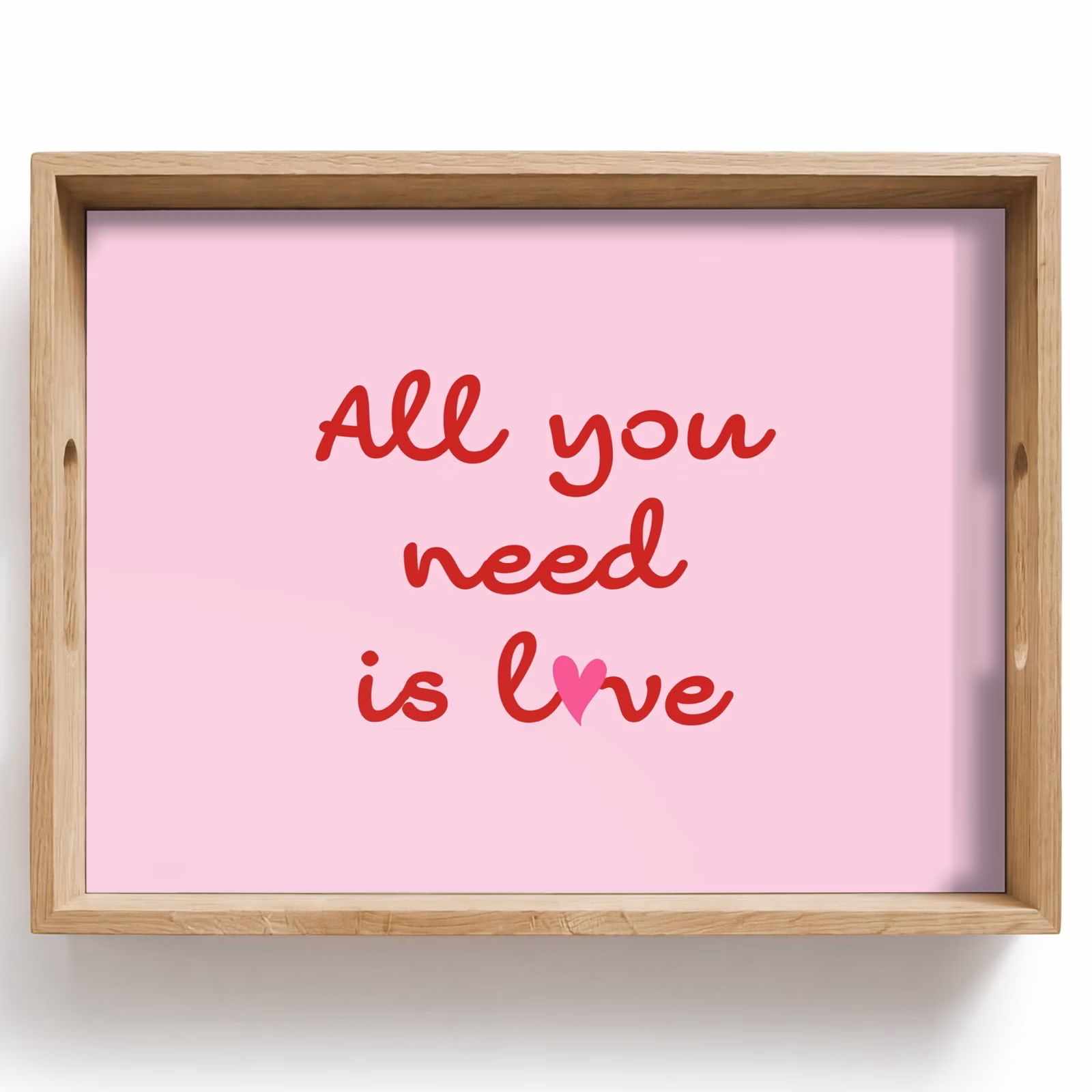 Vassoio - Testo - Rosa - Amore - Cuore — 1