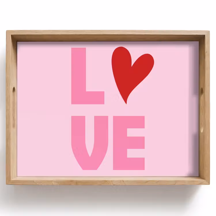 Vassoio - Amore - Rosa - Cuore - San Valentino — 1