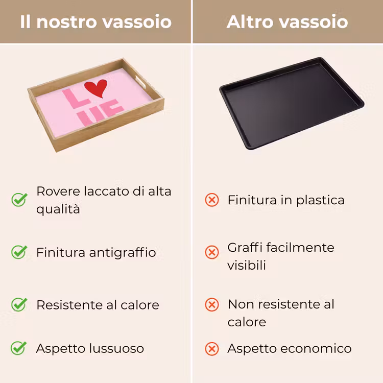 Vassoio - Amore - Rosa - Cuore - San Valentino — 9