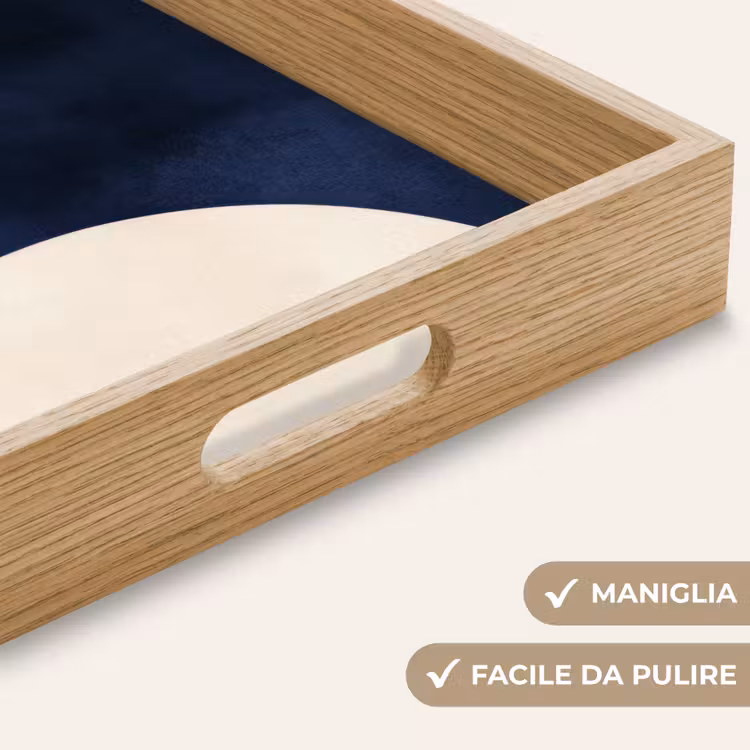 Vassoio - Blu scuro - Astratto - Linee — 8