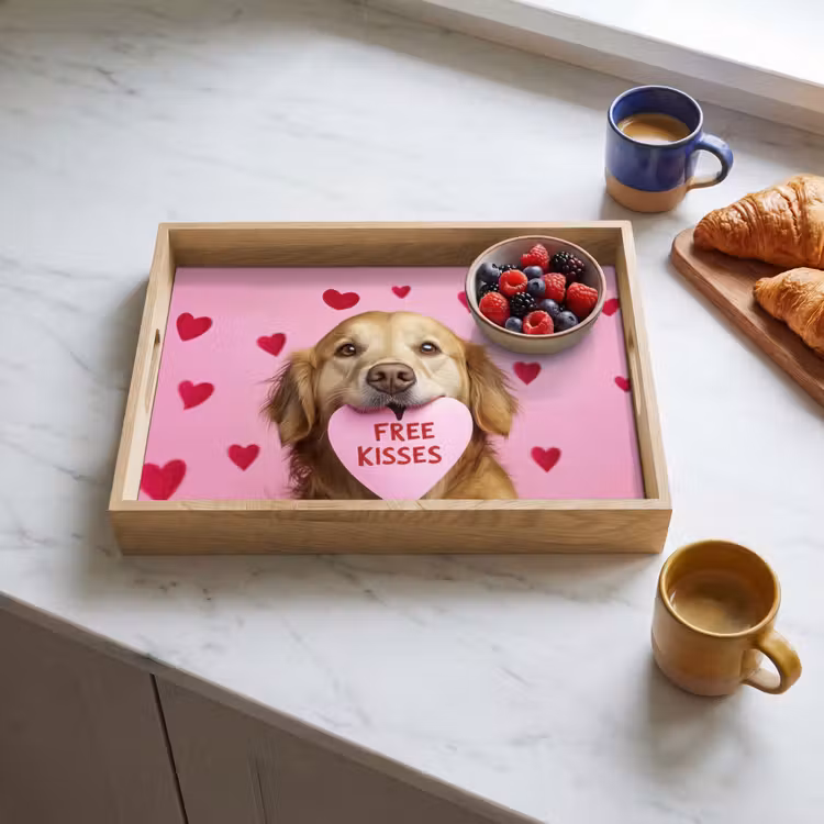 Vassoio - Cane - Bacio - San Valentino - Cuori — 3
