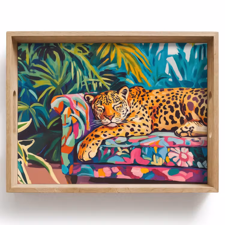 Vassoio - Leopardo - Colorato - Tropicale — 1