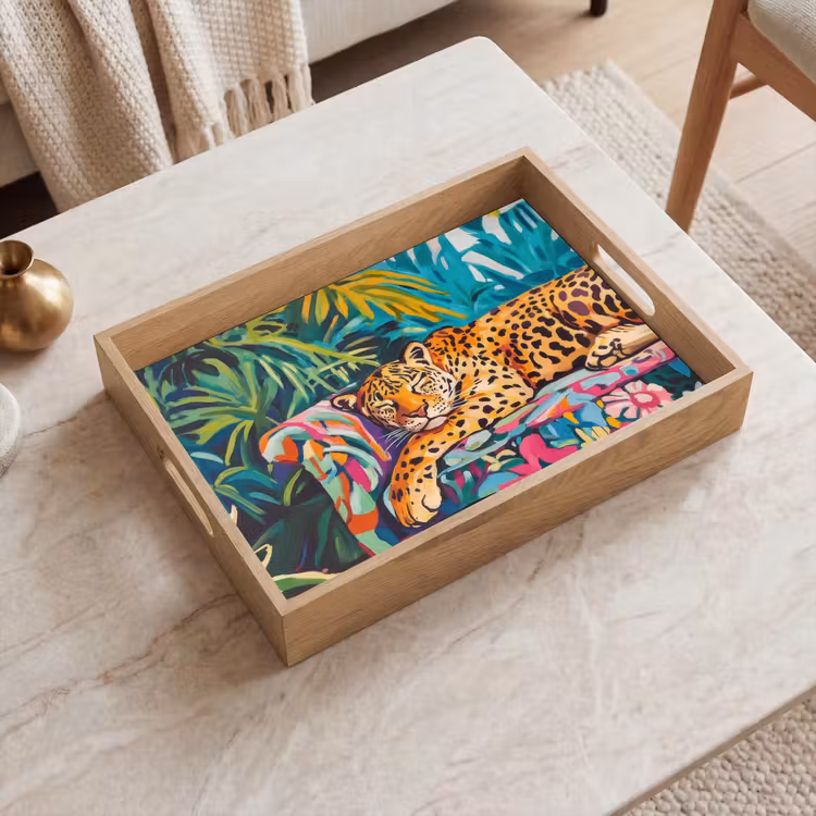 Vassoio - Leopardo - Colorato - Tropicale — 2