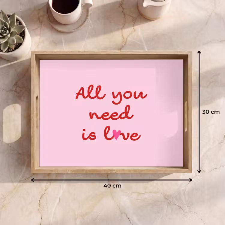 Vassoio - Testo - Rosa - Amore - Cuore — 7