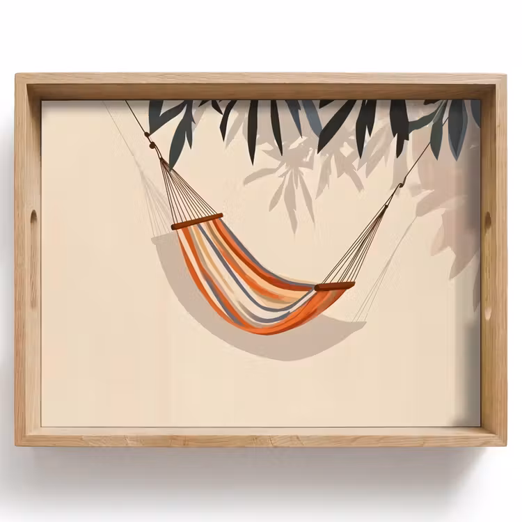 Vassoio - Amaca - Colorata - Foglie - Ombra — 1