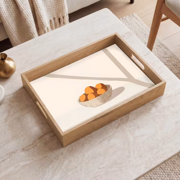 Vassoio - Cesto - Frutta - Minimalista - Arancione — 2
