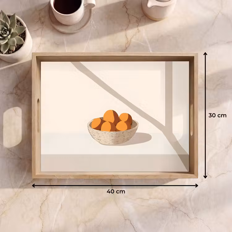 Vassoio - Cesto - Frutta - Minimalista - Arancione — 7