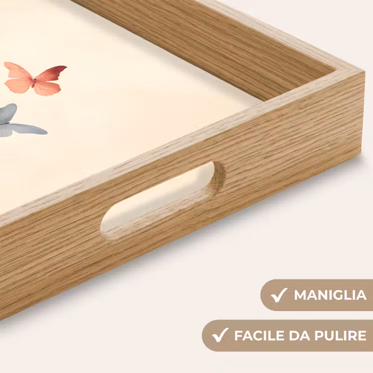 Vassoio - Farfalle - Minimalista - Rosa — 8
