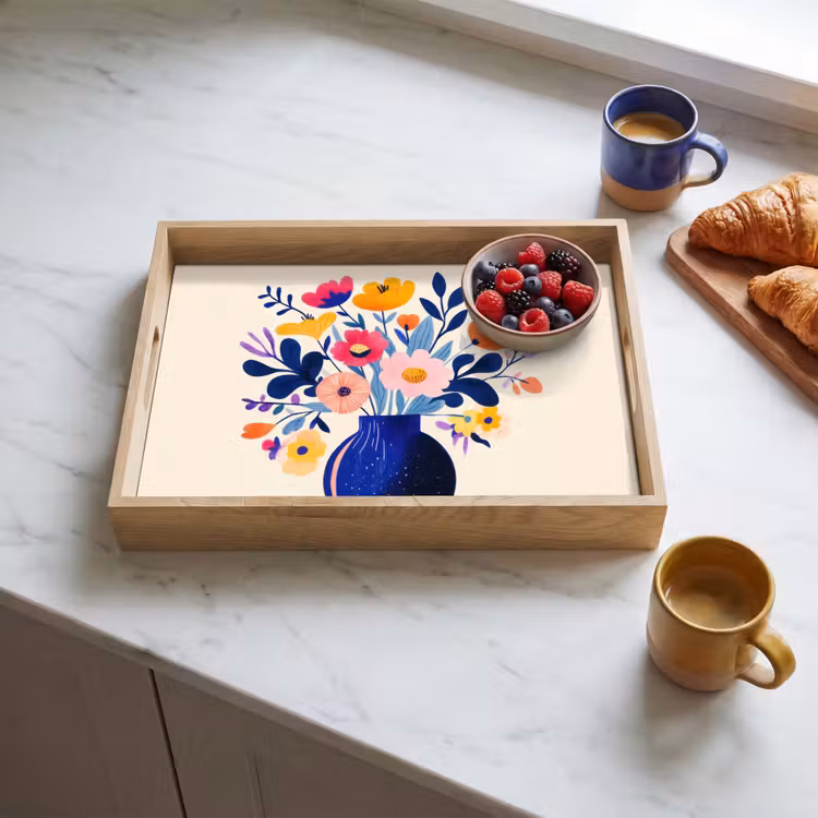 Vassoio - Vaso - Fiori - Bouquet — 3