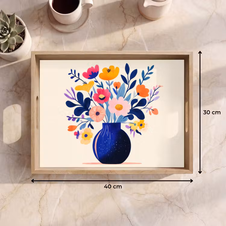Vassoio - Vaso - Fiori - Bouquet — 7