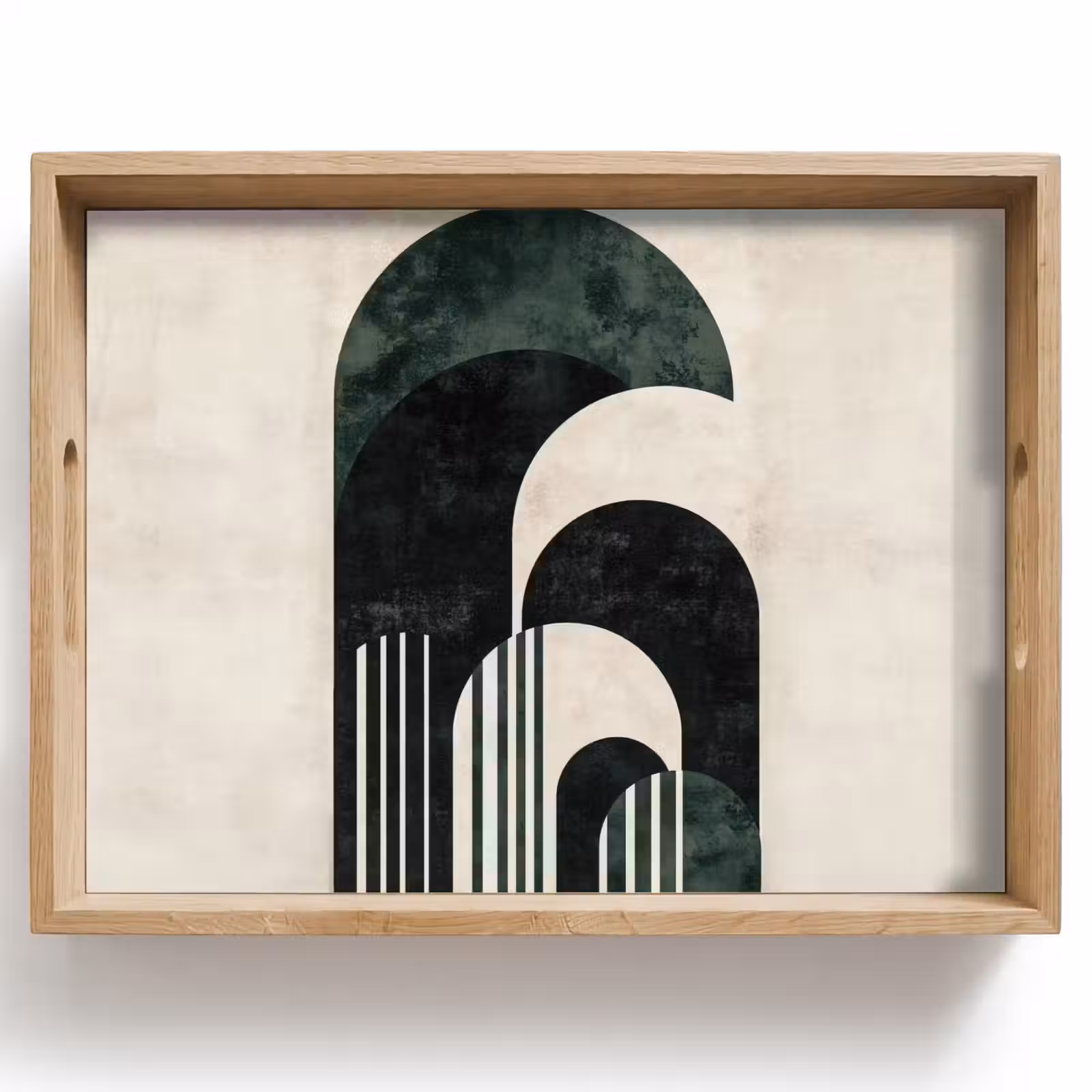 Vassoio - Archi - Verde scuro - Linee — 1