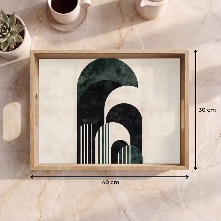 Vassoio - Archi - Verde scuro - Linee — 7