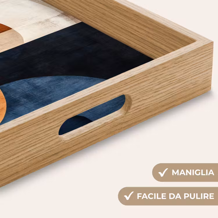 Vassoio - Astratto - Forme - Blu scuro — 8