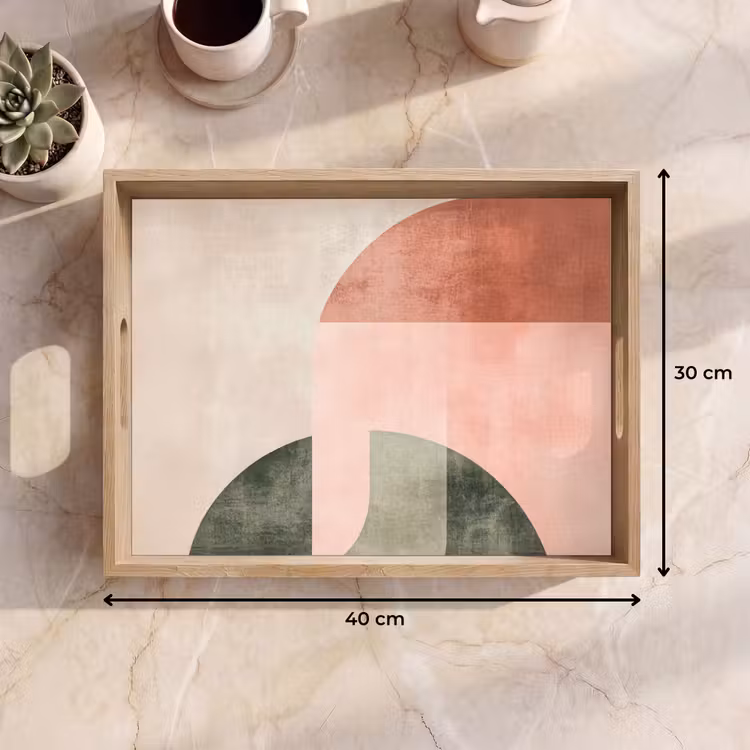 Vassoio - Cerchio - Astratto - Rosa — 7