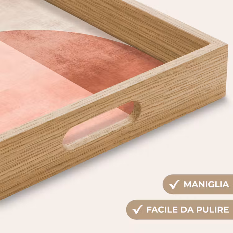 Vassoio - Cerchio - Astratto - Rosa — 8