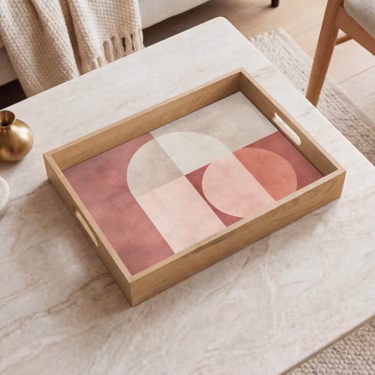 Vassoio - Figure - Astratto - Rosa — 2