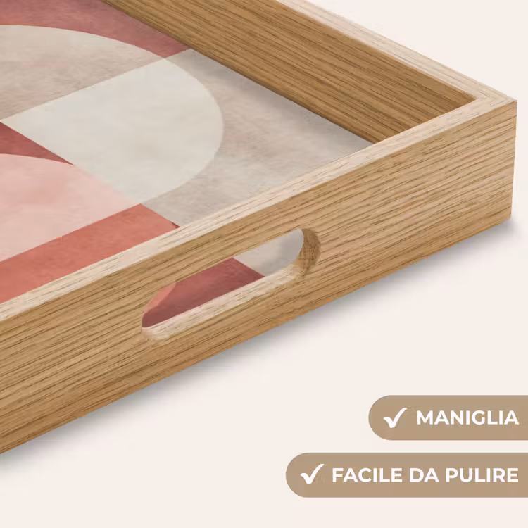 Vassoio - Figure - Astratto - Rosa — 8