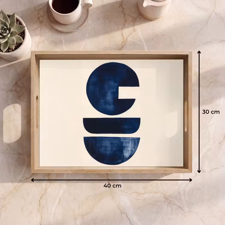 Vassoio - Forme - Blu - Astratto — 7