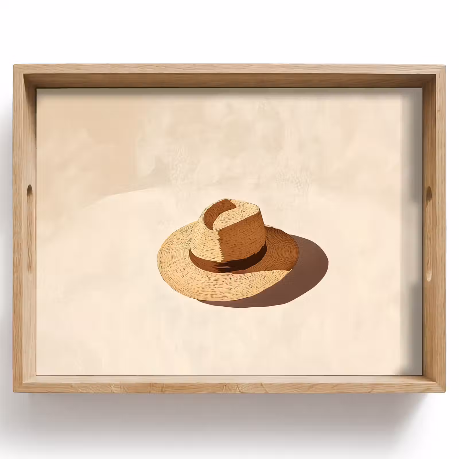 Vassoio - Cappello - Minimalista - Ombra - Beige — 1