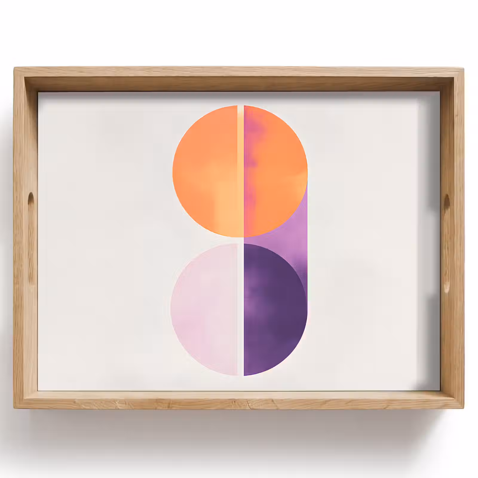 Vassoio - Cerchi - Astratto - Viola — 1
