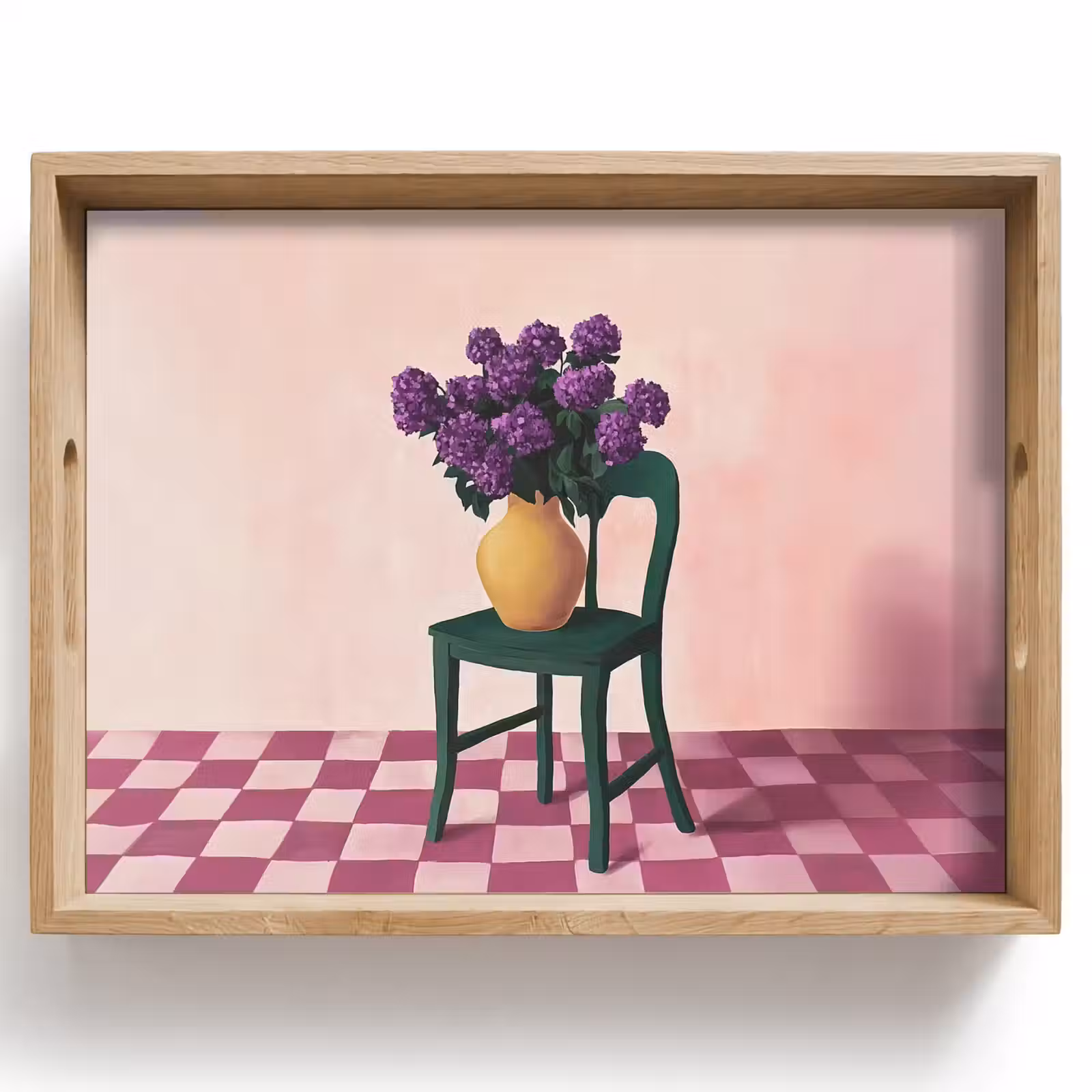 Vassoio - Sedia - Vaso - Fiori - Bloccato — 1