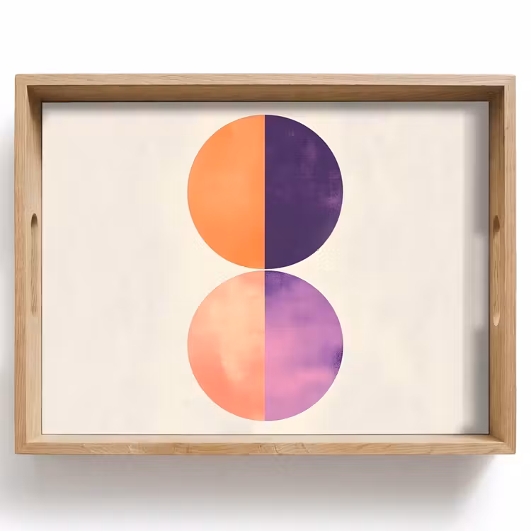 Vassoio - Astratto - Cerchi - Viola — 1