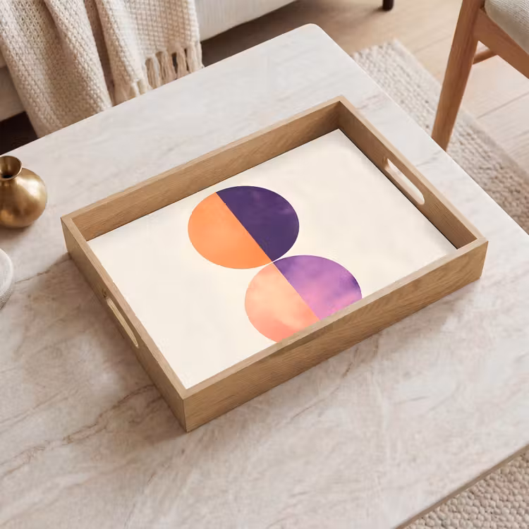 Vassoio - Astratto - Cerchi - Viola — 2