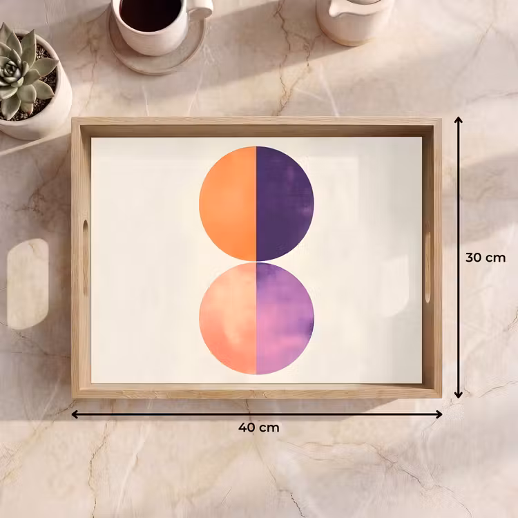 Vassoio - Astratto - Cerchi - Viola — 7