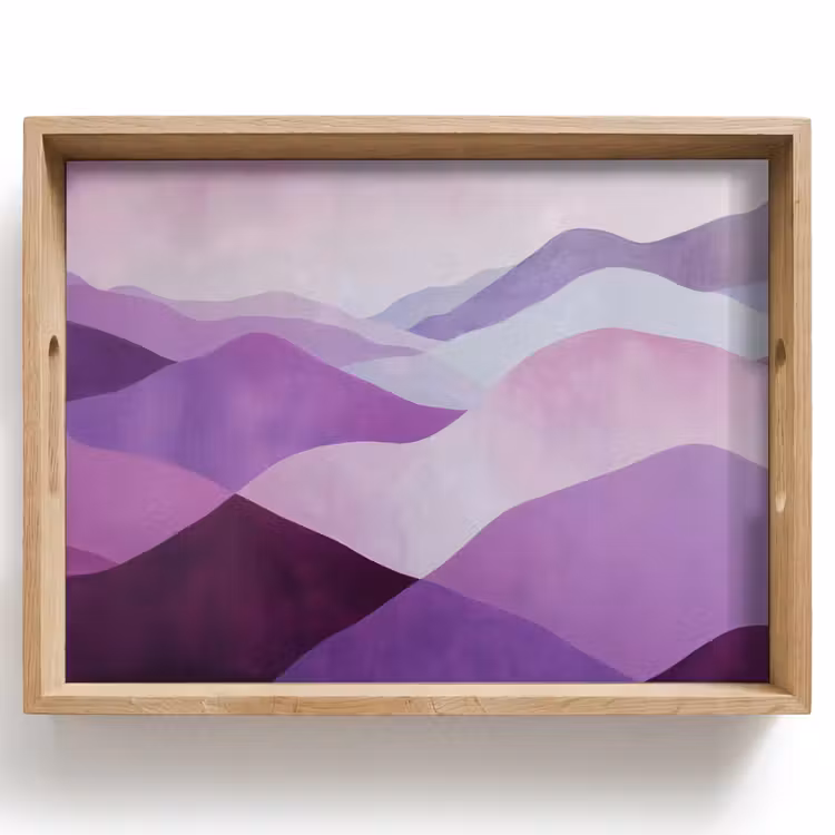 Vassoio - Astratto - Colline - Paesaggio - Viola — 1