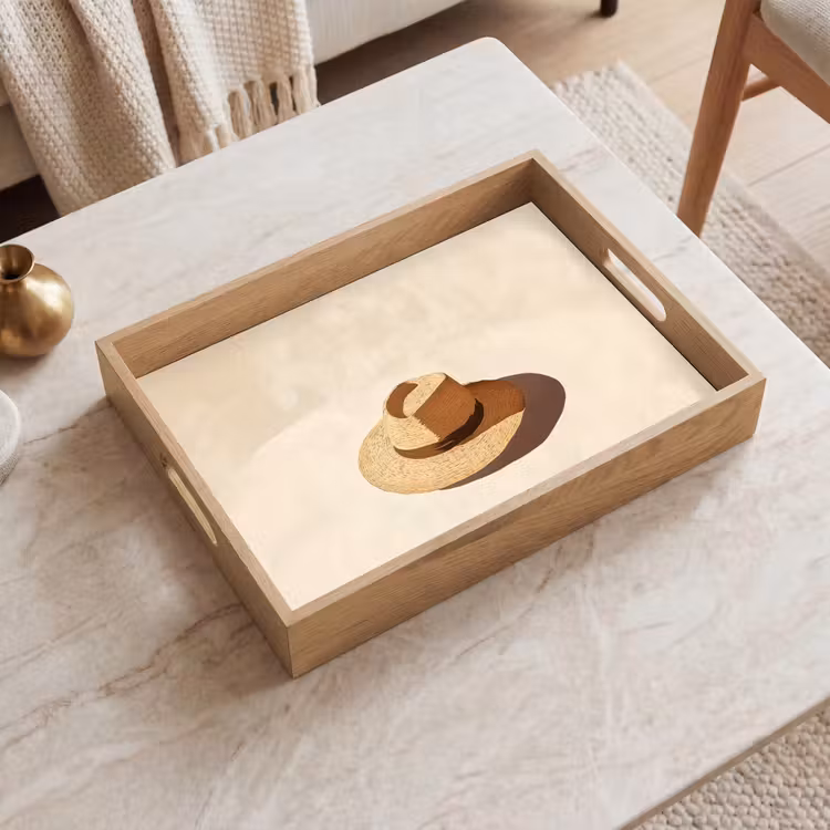 Vassoio - Cappello - Minimalista - Ombra - Beige — 2