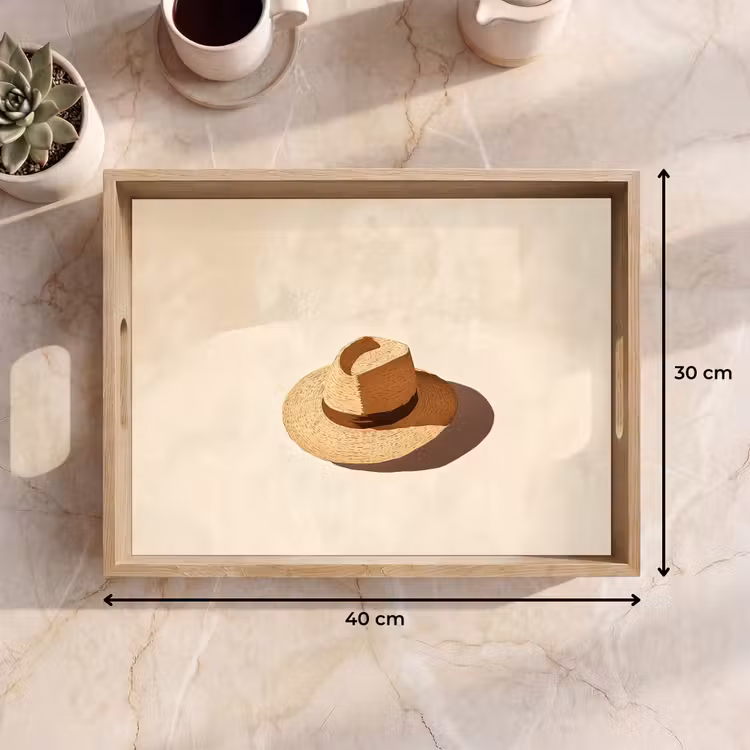 Vassoio - Cappello - Minimalista - Ombra - Beige — 7