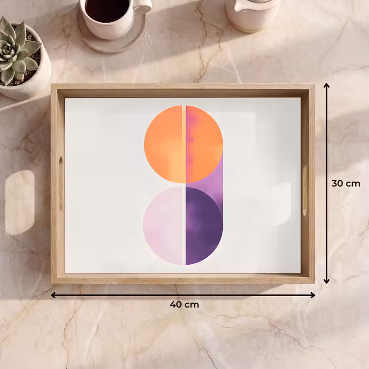 Vassoio - Cerchi - Astratto - Viola — 7