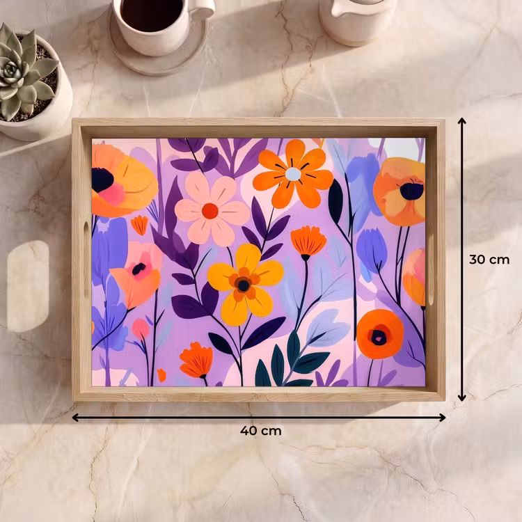 Vassoio - Fiori - Colorati - Foglie — 7