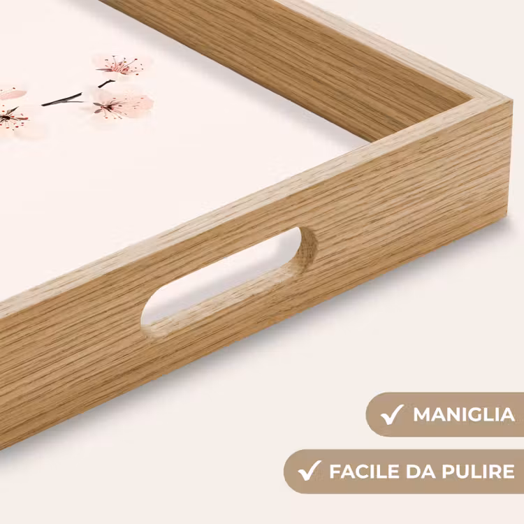 Vassoio - Minimalista - Fiore - Ramo - Rosa — 8