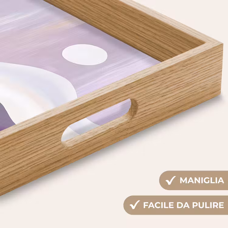 Vassoio - Onde - Colline - Astratto - Viola — 8