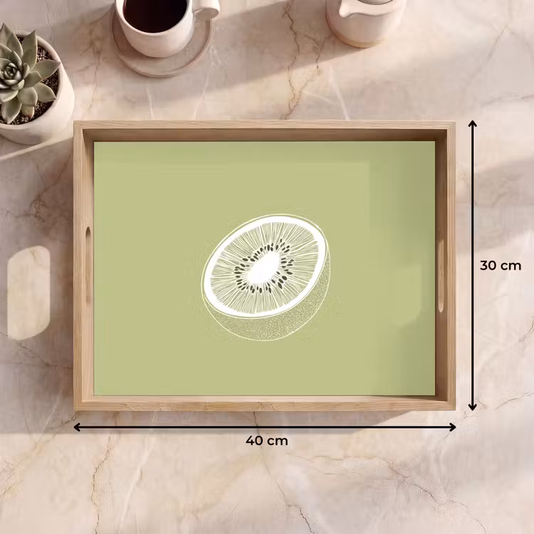 Vassoio - Kiwi - Disegno a linee - Minimalista - Verde — 7